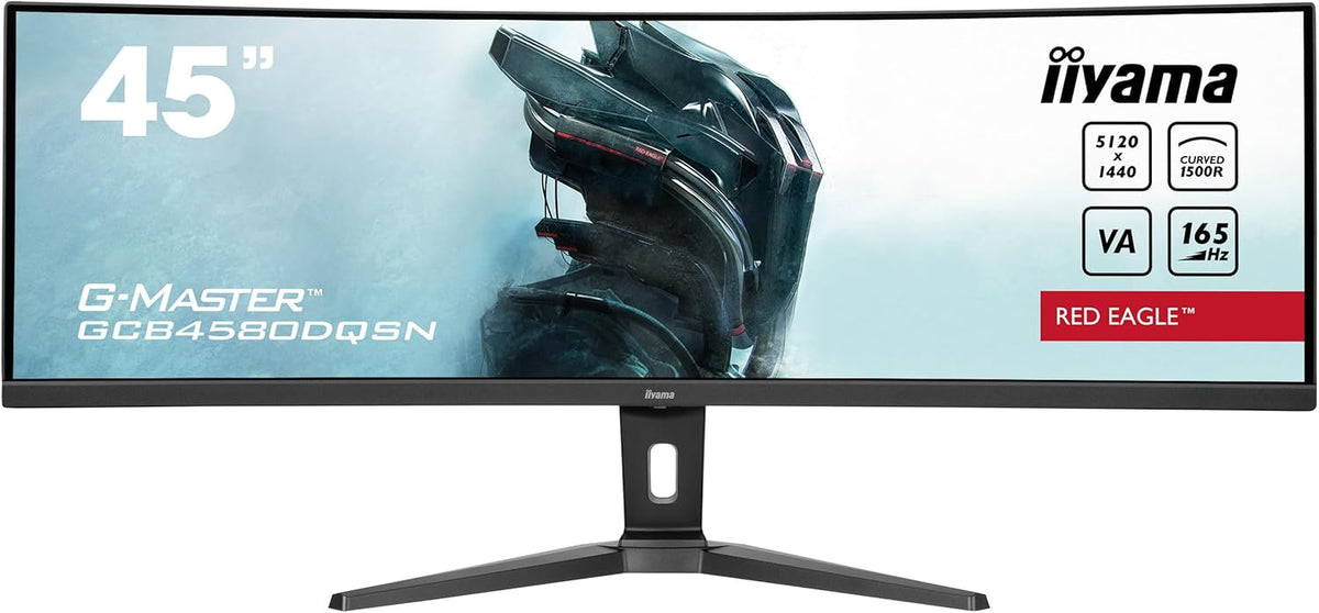 MONITOR IIYAMA 44,5" G-Master Red Eagle, curvo 5K, 5120x1440 @165Hz, 0.8ms, 450cd/m², 3000:1, Altavoces, DP/HDMI/USB-C, HUB USB, VESA, KVM, Docking USB-C, ajustable en altura, i-Style Colour