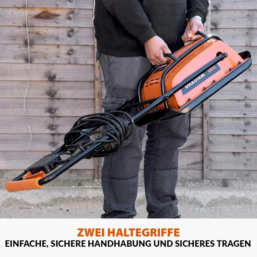 Pisón vibrante eléctrico Evolution Power Tools H320E Hulk, compactador de placa para senderos, césped artificial, terrazas, trabajos de pavimentación y arena