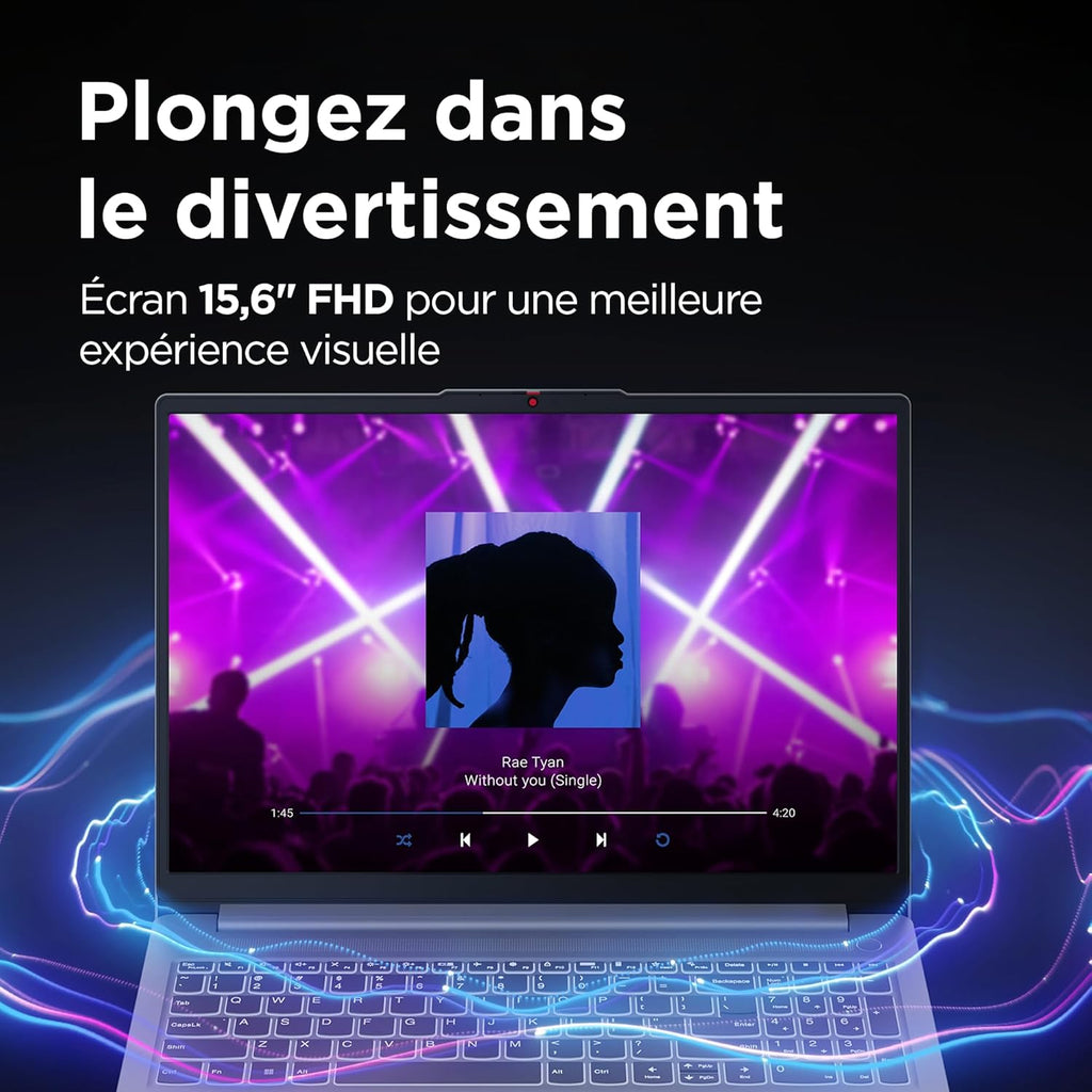 Lenovo IdeaPad Slim 3 15ABR8 - Portátil 15.6'' FHD (AMD Ryzen 5 5625U, RAM 16GB, SSD 1TB, AMD Radeon Graphics, Windows 11 Home) Teclado AZERTY Francés - Gris