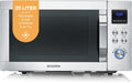 Microondas 4 en 1 SEVERIN "Crispy Wave", función de convección hasta 230 °C, freidora de aire, microondas, horno y grill, temporizador de 95 min, potencia máx. 2150 W, 25 L, plata/acero inoxidable, MW 7982