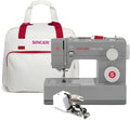 Singer maszyna do szycia Heavy Duty 4432 z torbą i stópką overlock CUCIREONLINE w kolorze szarym z metalu