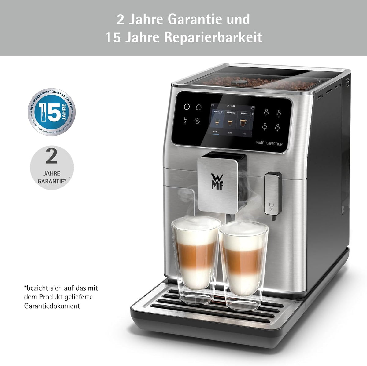 Cafetera superautomática WMF Perfection 640 con sistema de leche, 16 especialidades de café, doble termobloque, molinillo de acero inoxidable, almacenamiento de perfiles de usuario (640: WMF Perfection 640 con sistema de leche)