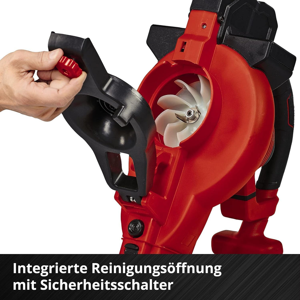 Aspirador/soplador de hojas a batería Einhell GE-CL 36/230 Li E-Solo Power X-Change (iones de litio, 18 voltios, función de aspiración/soplado, interruptor turbo, incluye tubo de aspiración + tubo de soplado, sin batería ni cargador)