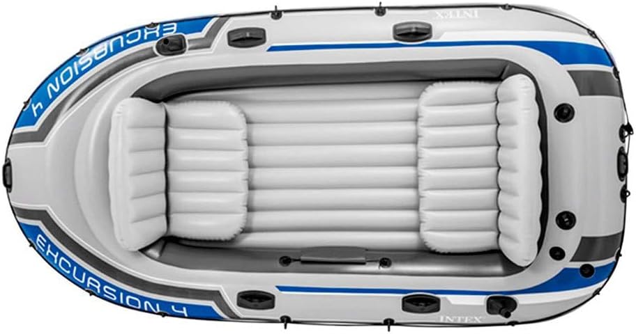 Set de bote inflable Intex Excursion 4 - 315 x 165 x 43 cm - 3 piezas - Gris / Azul
