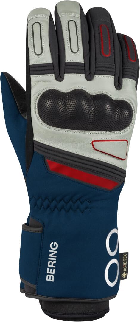 Guantes de moto impermeables BERING Austral GTX, azul/gris, S