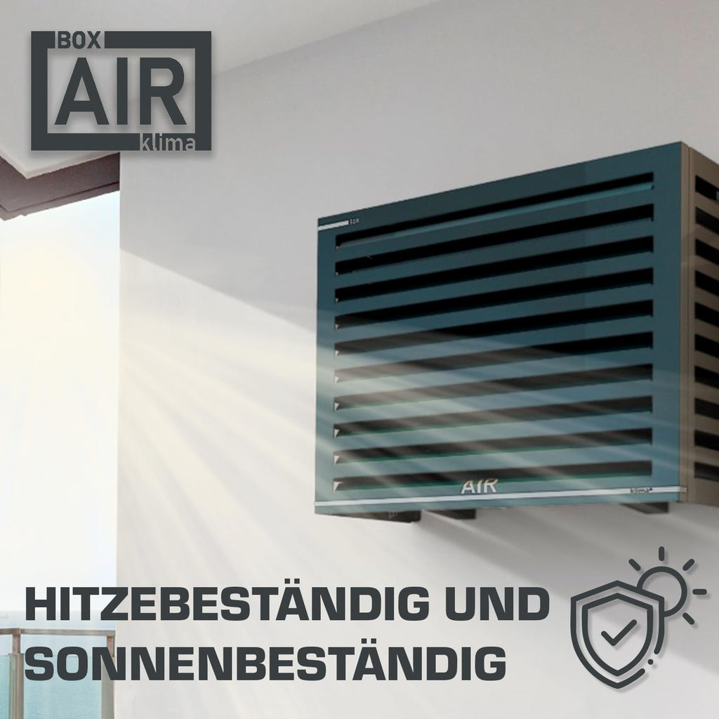 Cubierta para aire acondicionado Box Air - Carcasa insonorizante para bomba de calor - Rejilla protectora - Revestimiento para unidad exterior de aire acondicionado - Para aires acondicionados y bombas de calor - Cubierta protectora robusta