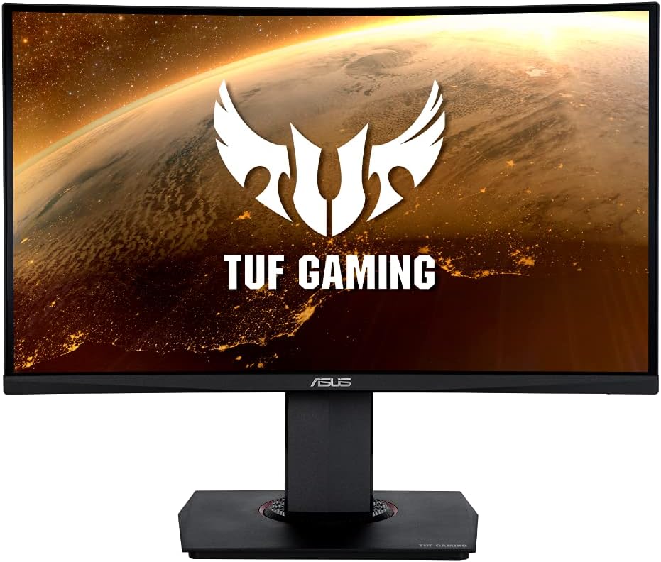 ASUS TUF Gaming VG24VQ - Monitor Gaming eSport 23,6" FHD - Panel VA curvo - 144Hz - 1ms - 16:9 - 1920x1080 - DisplayPort y 2x HDMI - Altavoces - AMD FreeSync - Extreme Low Motion Blur