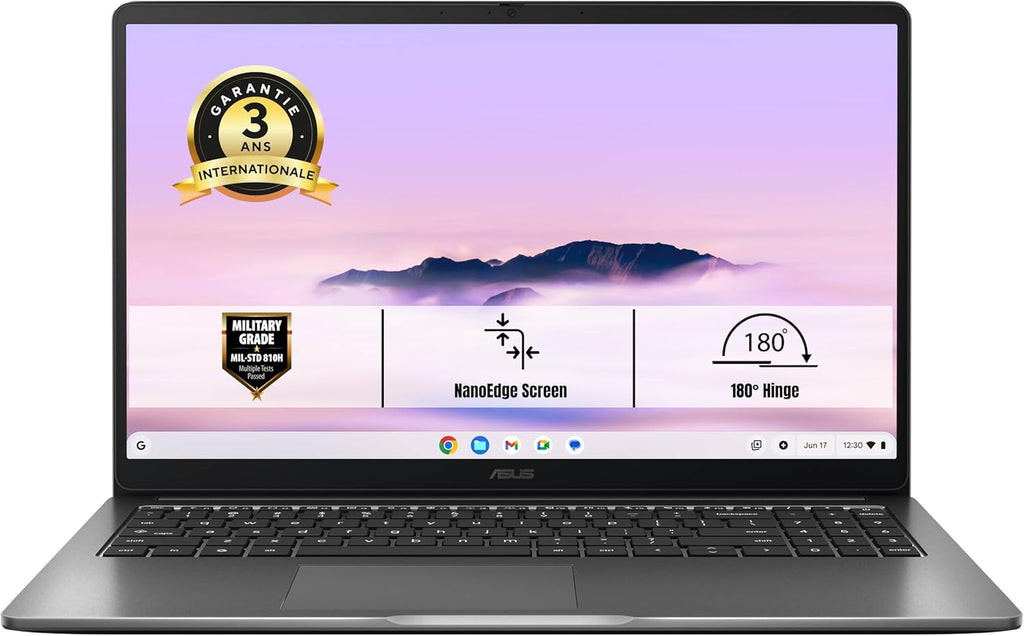 ASUS Chromebook CX1505CTA-S70266 15.6" FHD 60Hz Ordenador portátil (procesador Intel Celeron N50 de 3,4 GHz, 8 GB DDR5, 128 GB eMMC, Intel UHD Graphics, ChromeOS) – Teclado AZERTY
