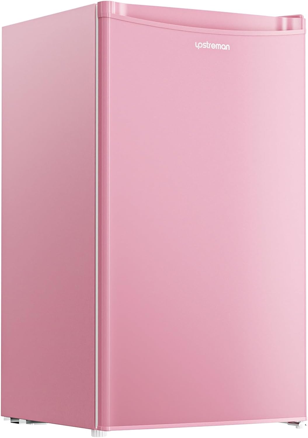 Mininevera Upstreman de 91 L con congelador, termostato ajustable, refrigerador para dormitorio, mininevera para oficina, rosa - BR321
