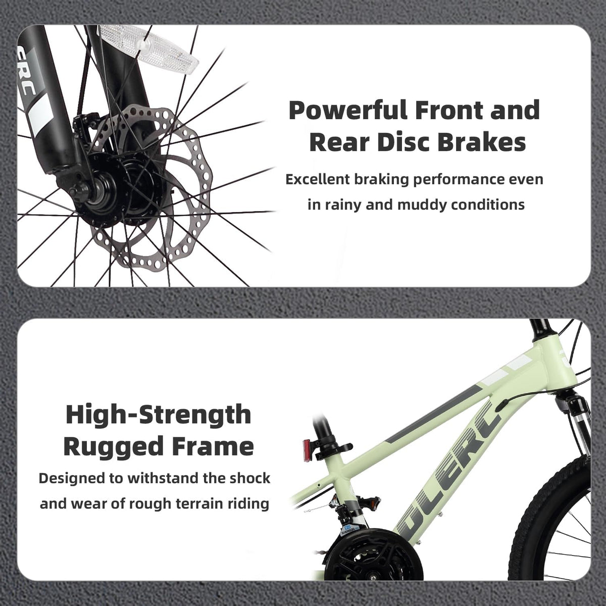 Bicicleta de montaña para niños Glerc Skyline de 20-24 pulgadas para niños y niñas, bicicleta infantil para adolescentes de 6 a 18 años, bicicleta de 21 velocidades con suspensión delantera y frenos de disco, varios colores