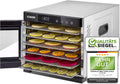 Deshidratador de alimentos COSORI de acero inoxidable, con 50 recetas, incluye 6 bandejas de acero inoxidable, 3 rejillas de secado, 3 láminas para deshidratar, gran superficie de 0,6 m², temporizador de 48 horas, pantalla LED (35°-75°C) y 650 W