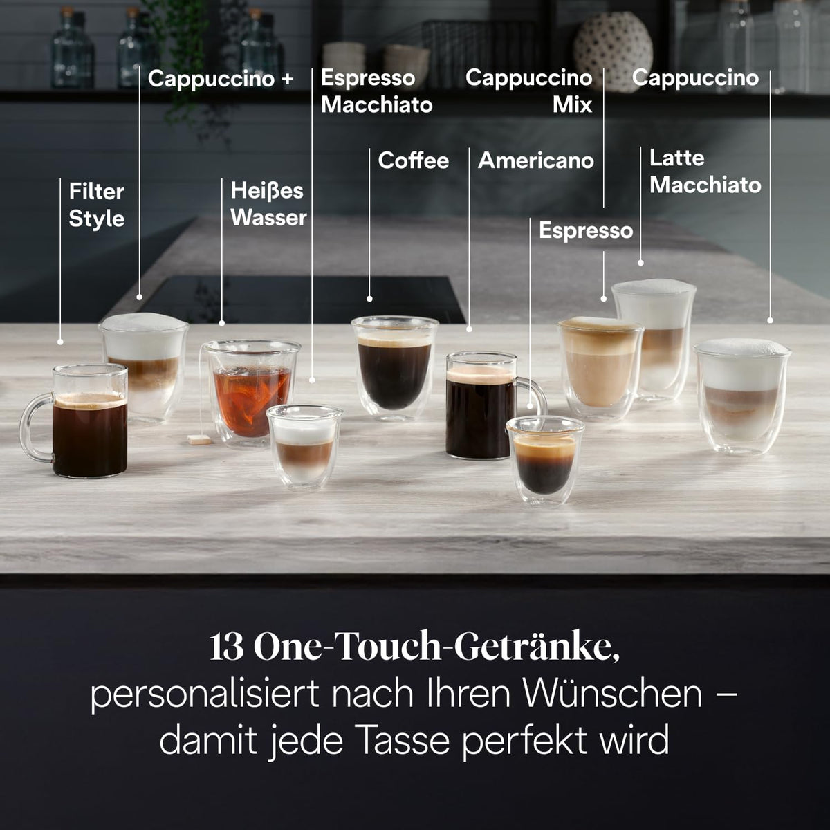 De'Longhi Magnifica Evo Next - Cafetera superautomática Perfetto con espumador de leche LatteCrema, 13 bebidas con un solo toque, cafetera para café y capuchino, pantalla táctil a color, titanio (ECAM312.80.SB)