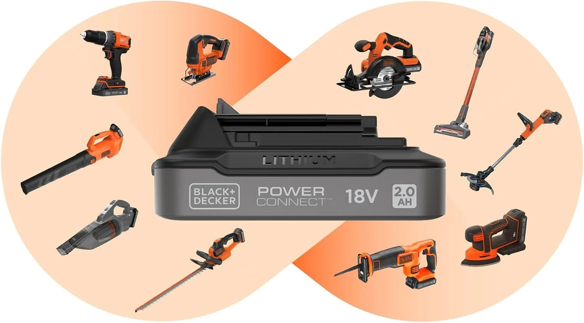 Black+Decker GTC18504PC akumulatorowe nożyce do żywopłotu (18 V, 4,0 Ah, funkcja zapobiegająca blokowaniu, długość miecza 50 cm, grubość cięcia 18 mm, do średnich żywopłotów)
