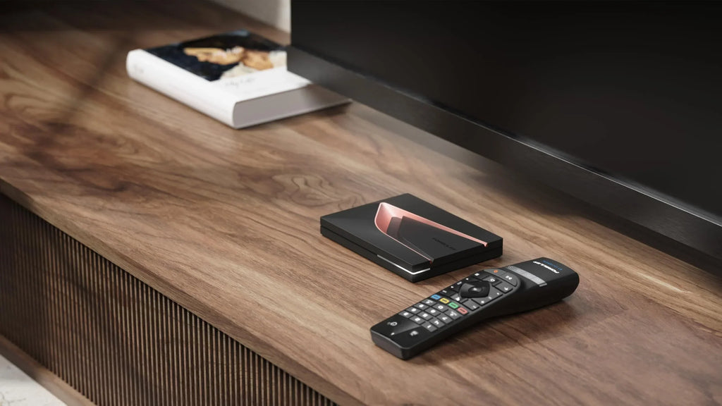 Reproductor multimedia de streaming 4K Z12 Ultra con Android 12, 128 GB de almacenamiento, 4 GB de RAM, Dolby Vision, Dolby Atmos, WiFi 6E, LAN Gigabit y mando a distancia por voz