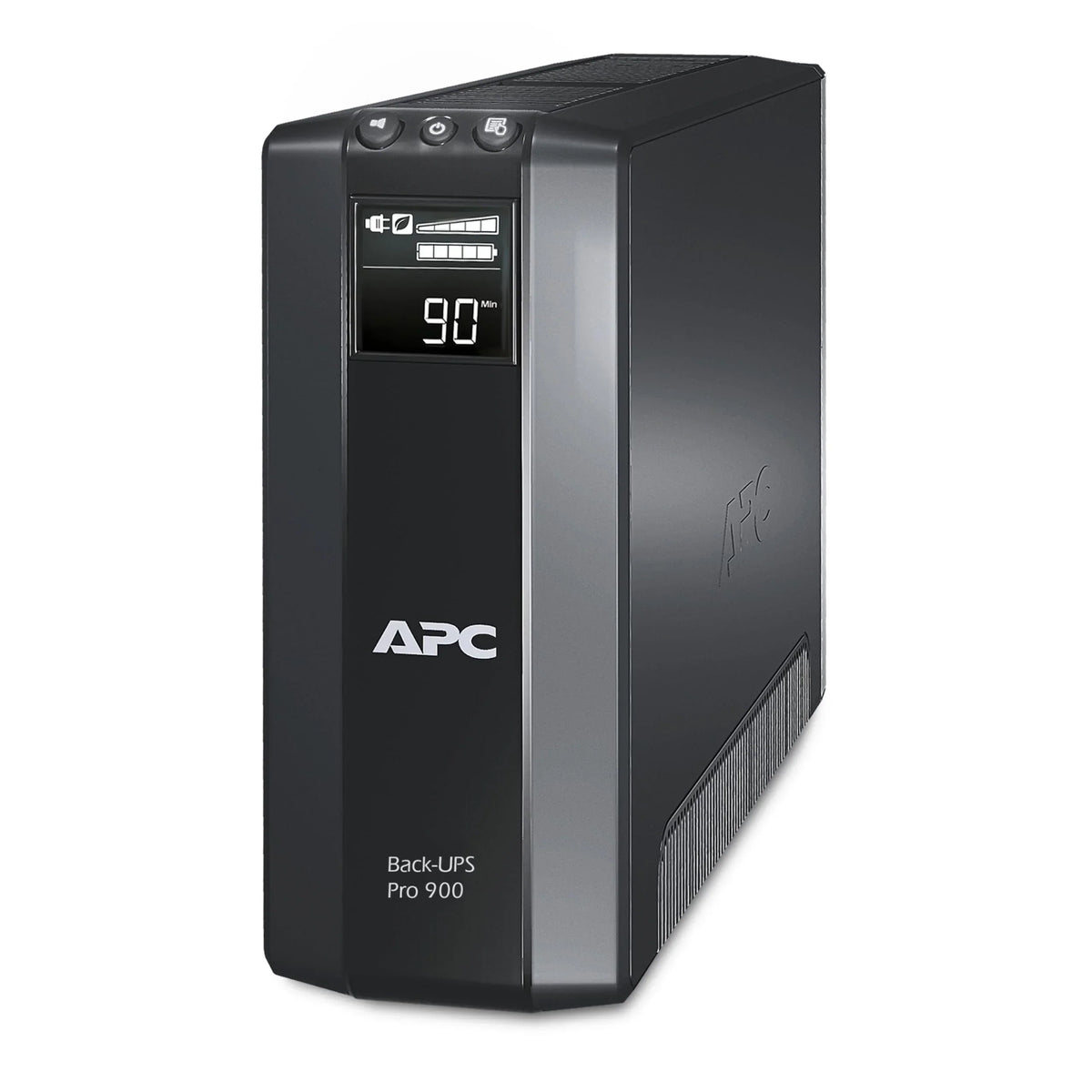 SAI APC Back-UPS PRO BR900G GR de 900VA, 5 tomas Schuko, función de ahorro de energía, pantalla, seguro de protección de equipos de 150.000 euros