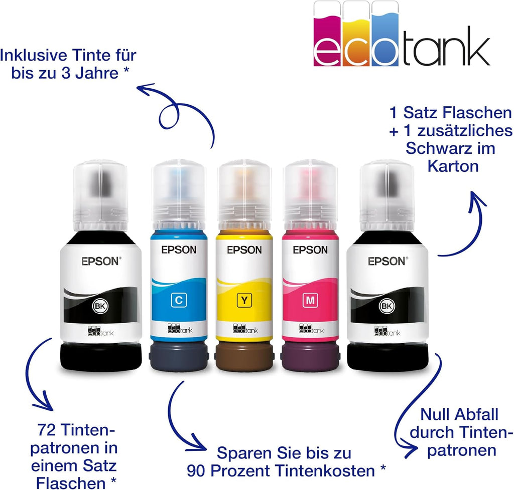 Impresora multifunción de inyección de tinta Epson EcoTank ET-4800 A4 con Wi-Fi, incluye tinta para hasta 3 años