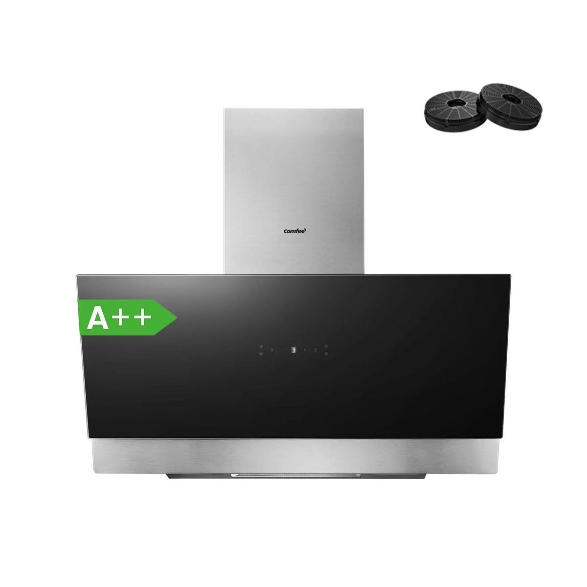 Campana extractora Comfee 90 cm A++ 867 m³/h ANGJ72B 90PRO EU recirculación extracción control táctil control por gestos 4 niveles