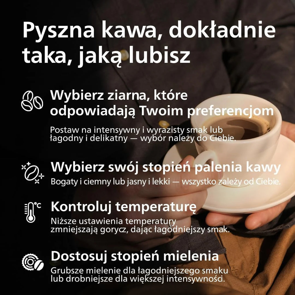 Philips Automatyczny Ekspres do Kawy 2200, Ceramiczny Młynek, Matowa Czerń