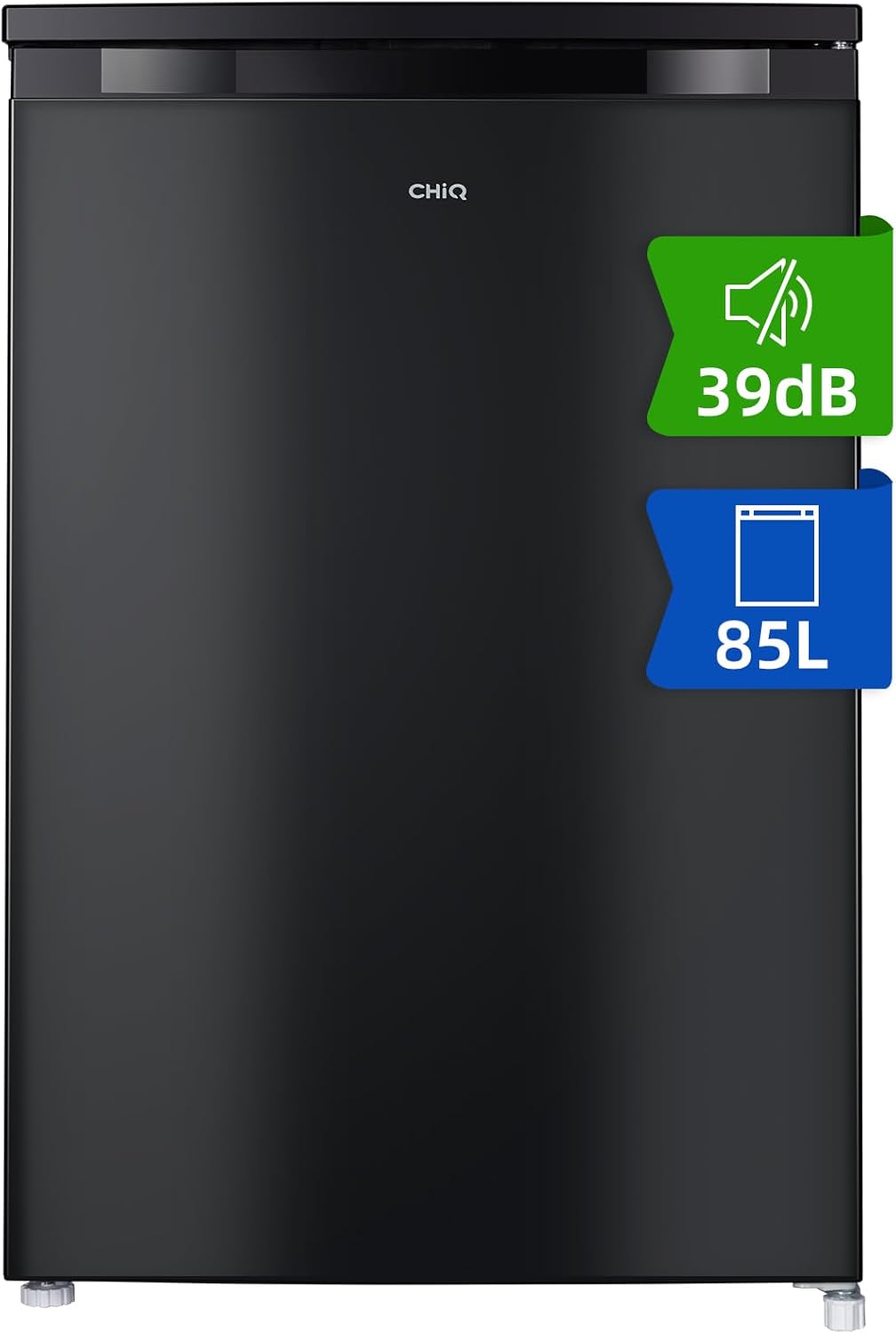 Congélateur vertical CHIQ de 85 L, mini congélateur à porte simple, porte réversible, thermostat réglable, petit congélateur pour la cave, la maison, la résidence étudiante, l'appartement ou le bureau