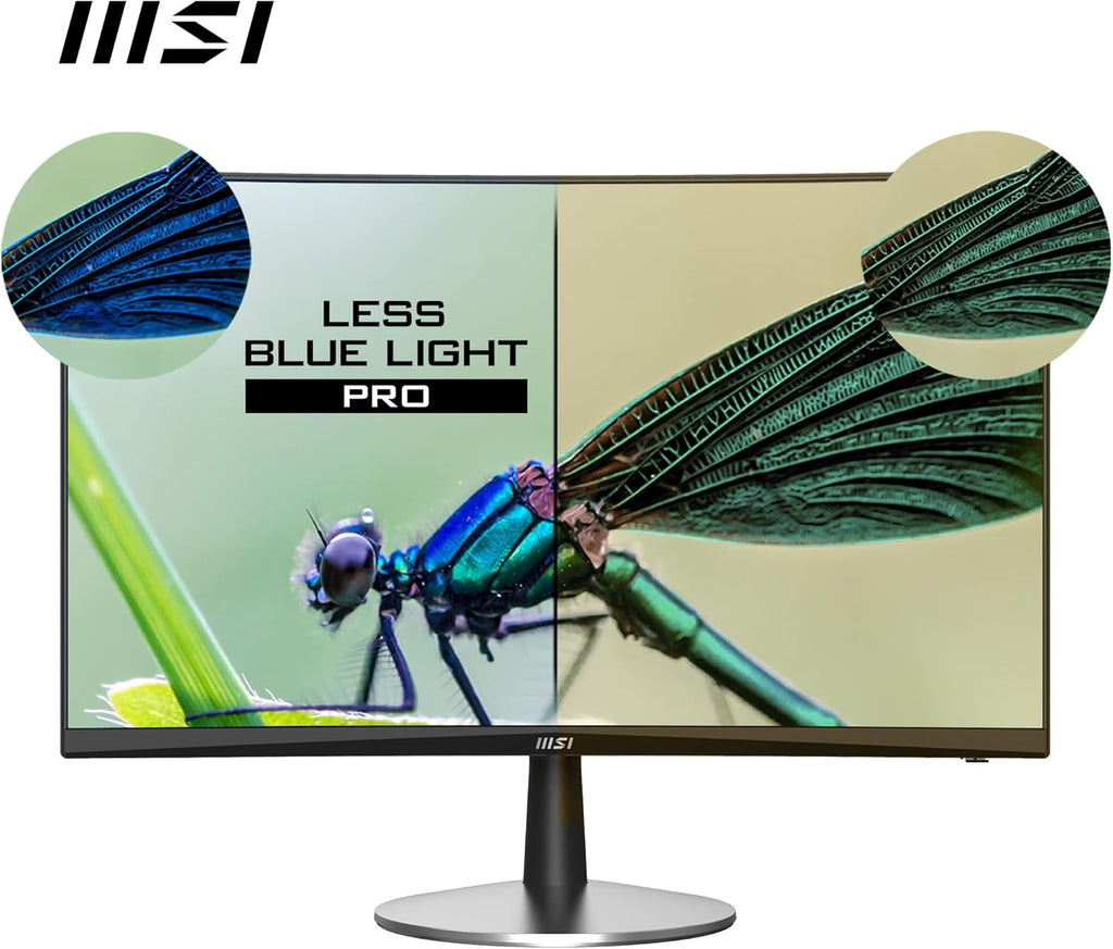 Monitor de oficina curvo MSI Pro MP2422C de 23.6" Full HD - Panel VA 1500R 1920 x 1080, 100Hz, Confort ocular, Altavoces integrados - HDMI 1.4b y VGA