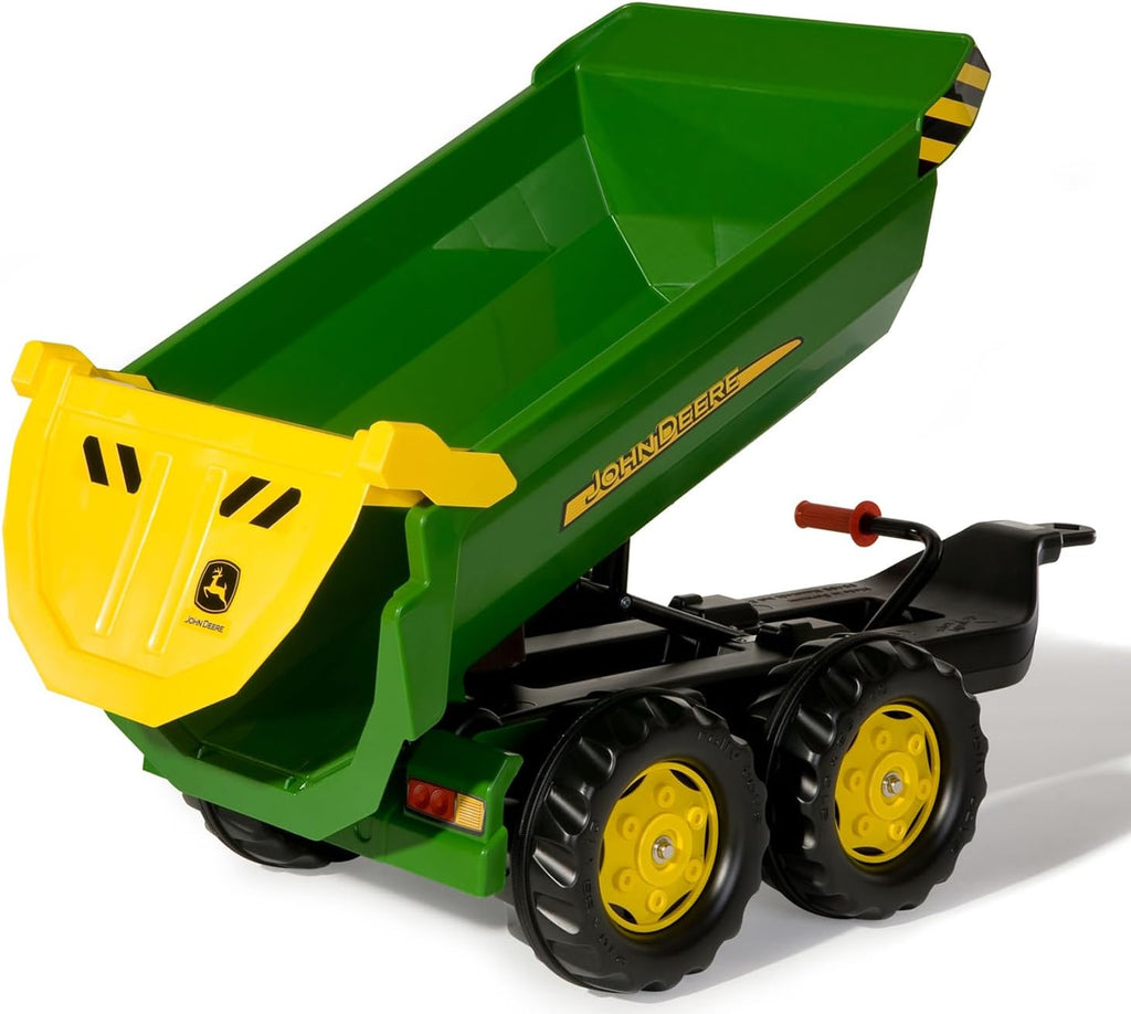 ROLLY TOYS - 12 216 5 - Remolque - Volquete Rollyhalfpipe John Deere - Doble eje verde