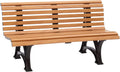 Banco de jardín Blome Helgoland - Banco de 3 plazas para jardín, balcón, terraza, banco de parque con aspecto de madera, fabricado en Alemania