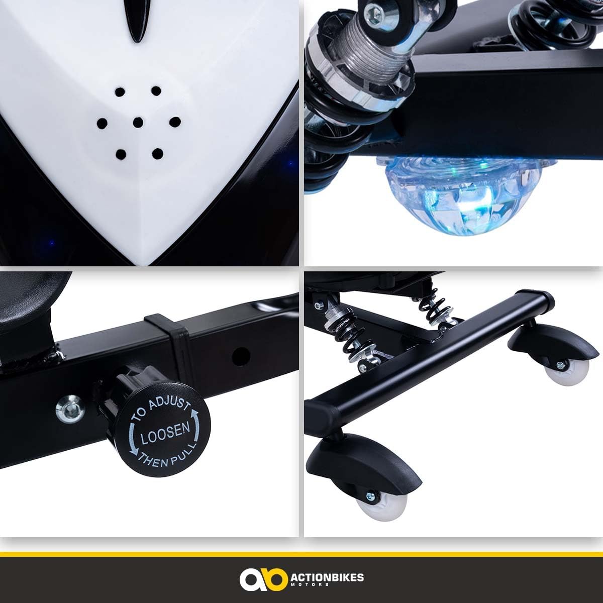 Actionbikes Motors Patinete Eléctrico Infantil para Derrapes | Motor de 𝟐𝟓𝟎 W - Carrito de Derrape 360° - 3 Niveles de Velocidad - Iluminación LED - Asiento Ajustable - Bluetooth - Kart de Derrape - Coche de Derrape (Space Purple)