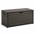 Caja de jardín de aluminio y WPC, marrón oscuro, 120x60x60 cm