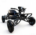 Kart Eléctrico 48V para Adultos y Niños - Motor 2000W (19-60 km/h), Llantas Todo Terreno 6'', Batería 10.4Ah (Autonomía 19+ km), Capacidad 200 kg, 3 Modos de Velocidad, Luces LED