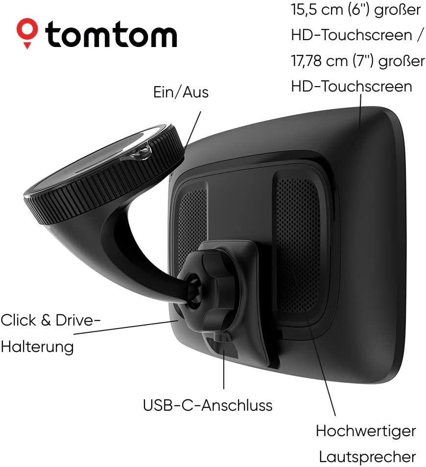 TomTom GO Expert Plus navegador para camiones (pantalla de 7 pulgadas, rutas y puntos de interés para vehículos grandes, TomTom Traffic incluido, mapas del mundo, alertas de restricciones en tiempo real)