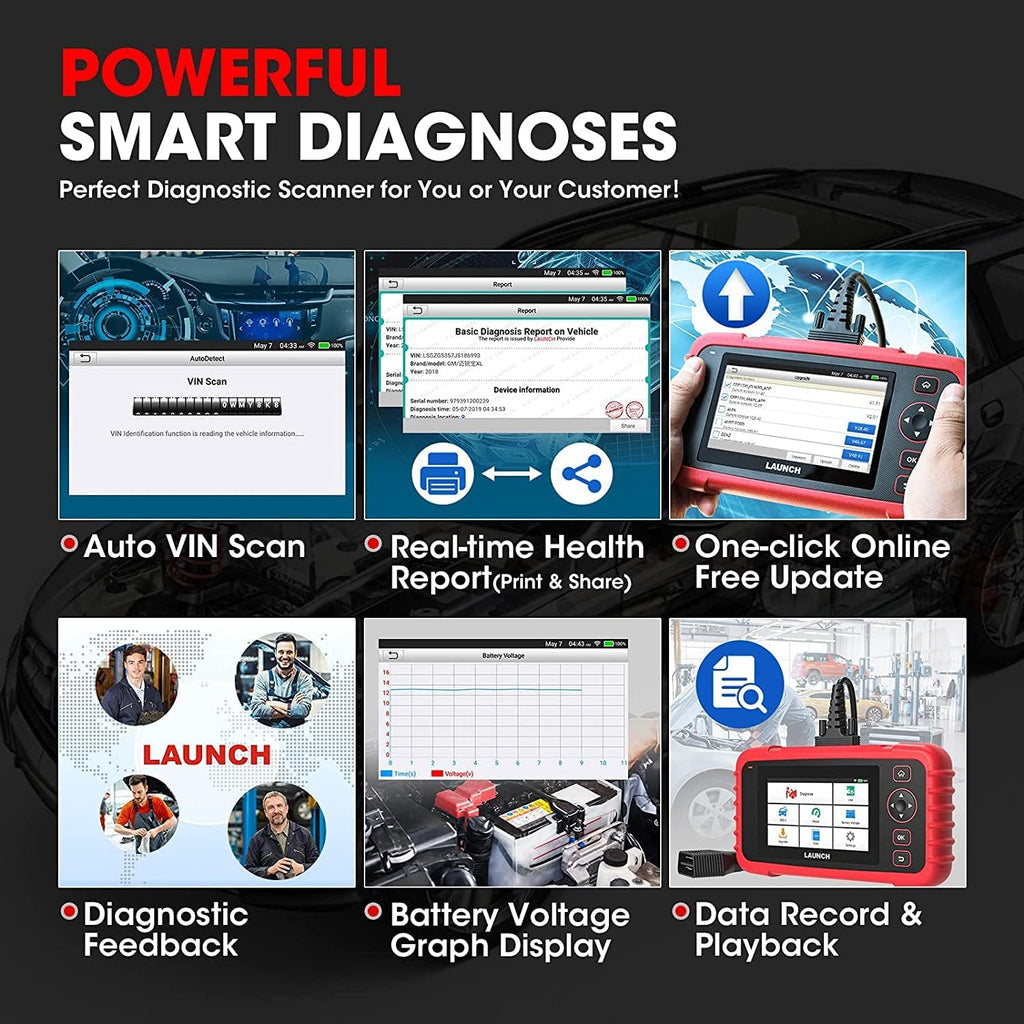 Escáner OBD2 Launch CRP129X Elite, herramienta de diagnóstico automotriz, actualización gratuita 2023, 8 reinicios: EPB/SAS/TPMS/BMS/Acelerador/Aceite, codificación de inyectores, ABS/SRS/TCM/Motor, Auto Vin