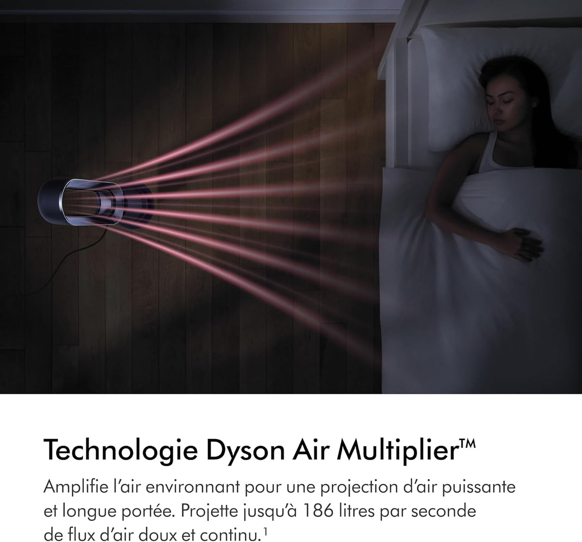 Calefactor y ventilador Dyson Hot+Cool Jet Focus AM09 – 2 en 1: calienta y enfría con un flujo de aire potente (Blanco/Plata)