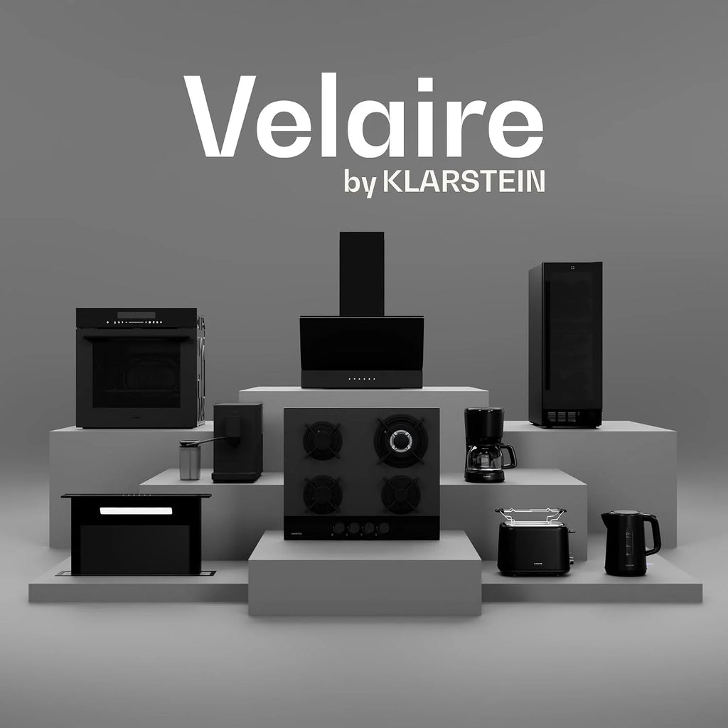 Klarstein Velaire okap kuchenny 90 cm, zwiększenie efektywności energetycznej 820 m³/h, klasa energetyczna A++, obsługa dotykowa, LED, cichy, filtr aluminiowy i z węglem aktywnym, okap kuchenny 90 cm