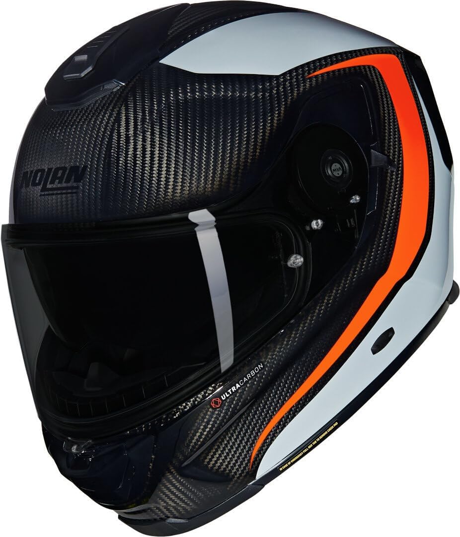 Casco Nolan X-903 Ultra Carbon Intrigo N-COM, negro/gris/naranja, M (58)