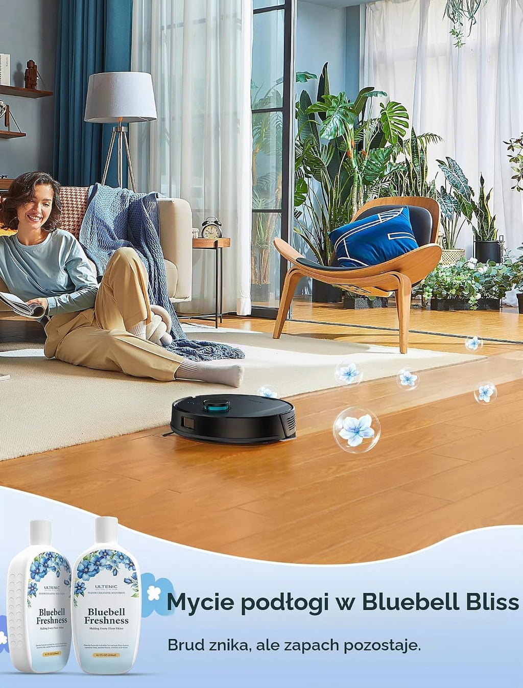 Ultenic T20 Pro Robot Odkurzający z Samooóżnianiem, 8000 Pa, Cichy, Sterowanie WiFi/Bluetooth/Alexa/App, 6 Trybów Czyszczenia, Idealny do Sierści Zwierząt