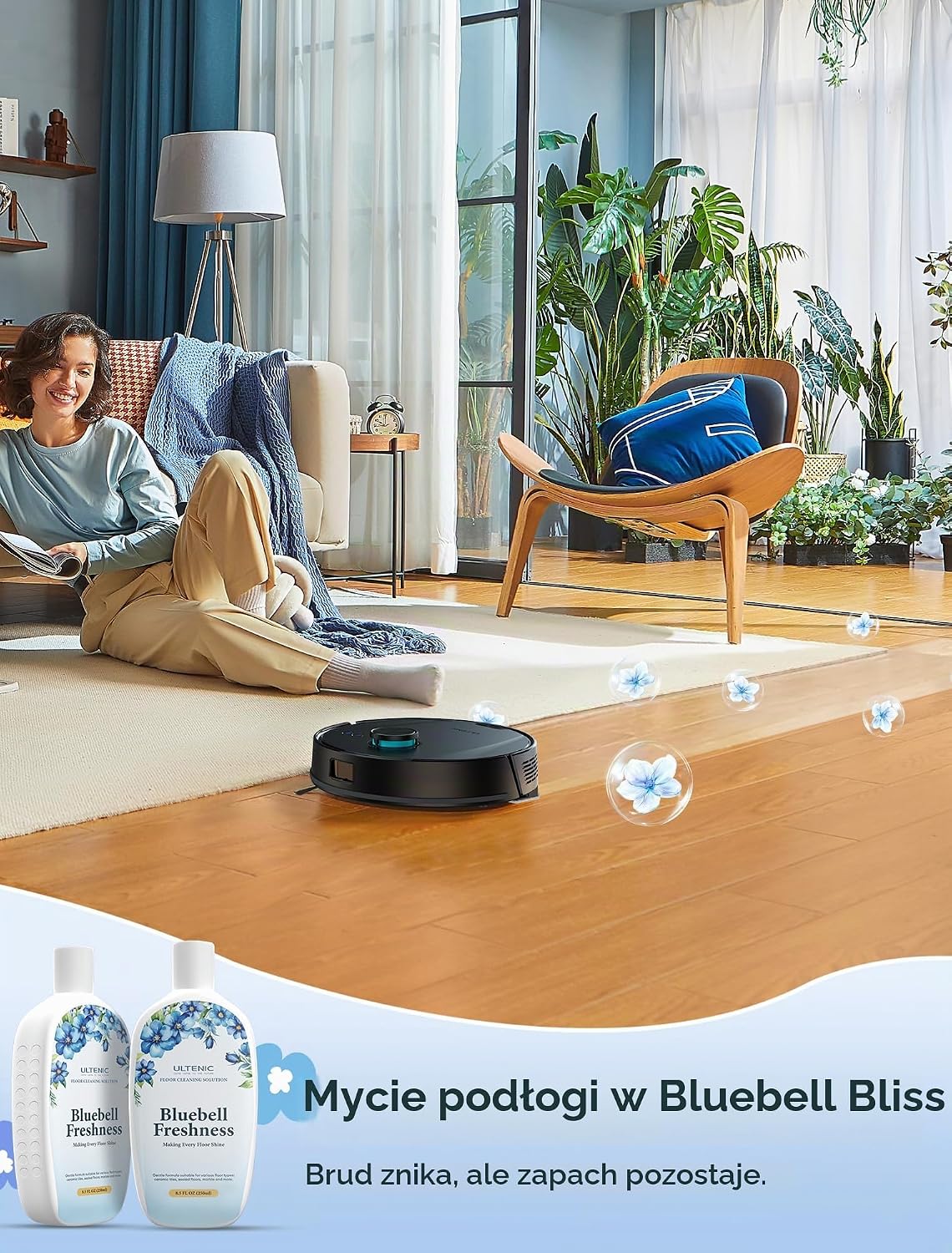 Ultenic T20 Pro Robot Odkurzający z Samooóżnianiem, 8000 Pa, Cichy, Sterowanie WiFi/Bluetooth/Alexa/App, 6 Trybów Czyszczenia, Idealny do Sierści Zwierząt