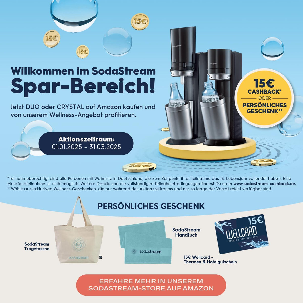 Gasificadora de agua SodaStream DUO Comfort-Set con cilindro de CO2 Quick-Connect | incl. 2 botellas de vidrio de 1 L, 2 botellas de plástico FUSE de 1 L (aptas para lavavajillas) y escurridor de botellas | Color: Titanio