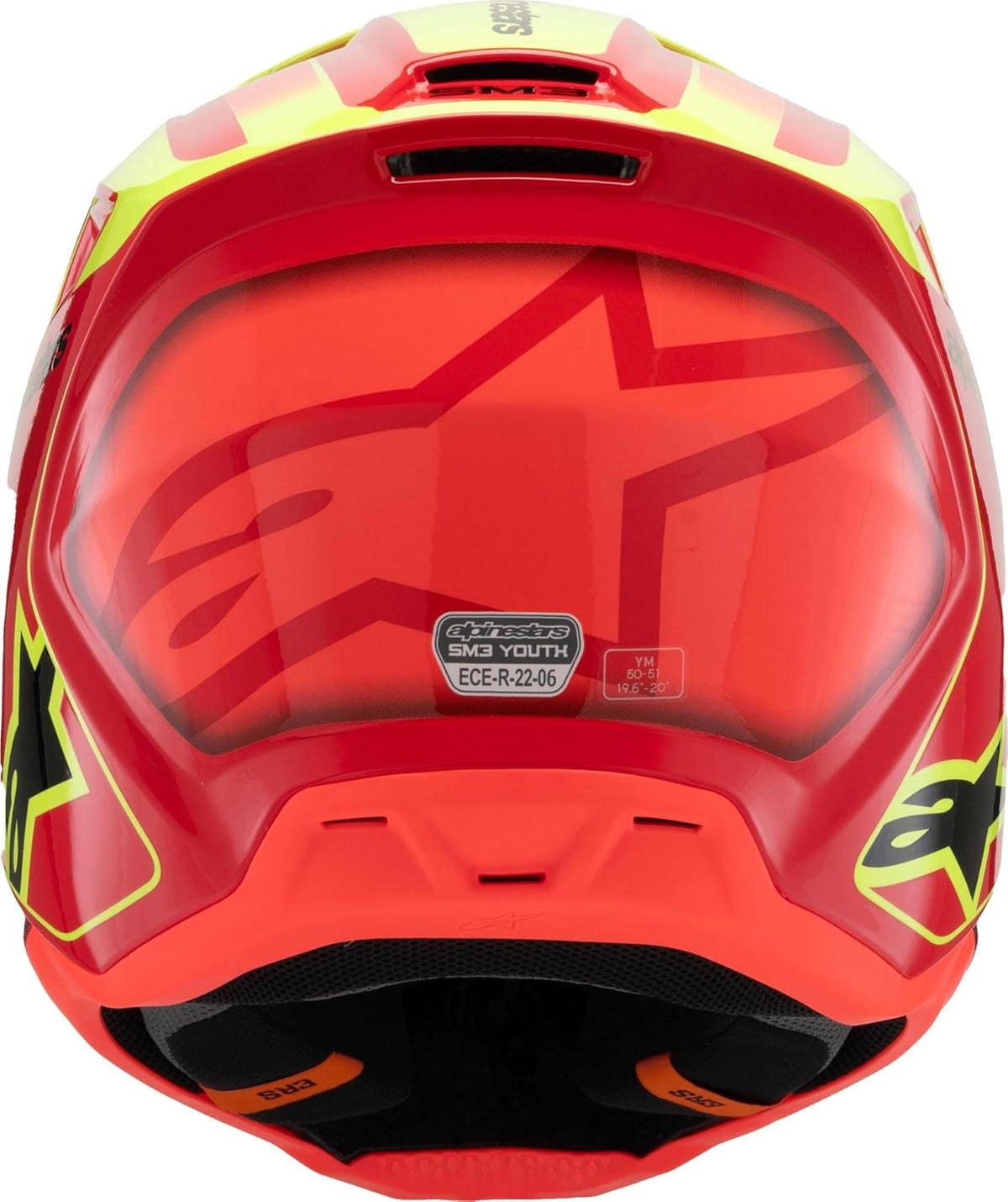 Casco de motocross Alpinestars S-M3 Fray, rojo/amarillo, L (59/60)