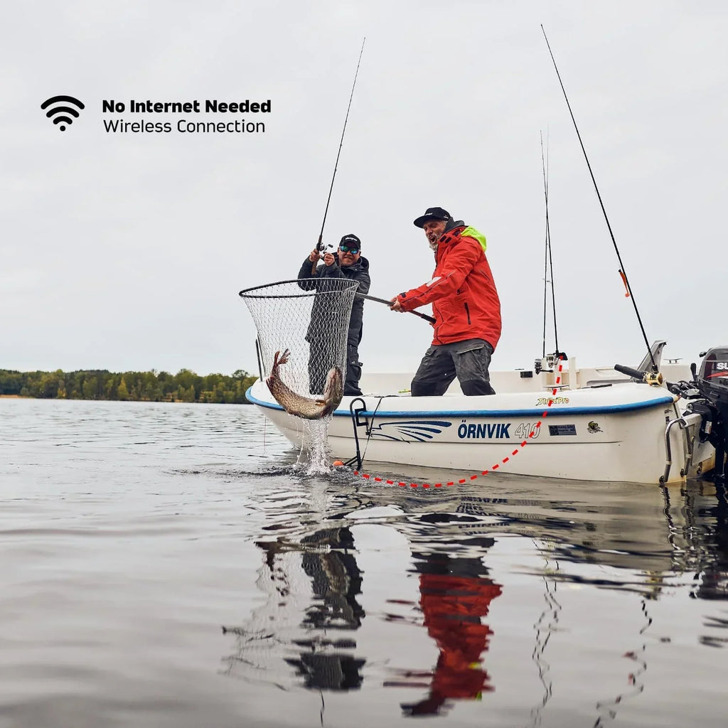Sonda de pesca Deeper Pro+ 2 con GPS, profundímetro y sonar para kayak, barco y pesca en hielo, conexión por app hasta 100 m