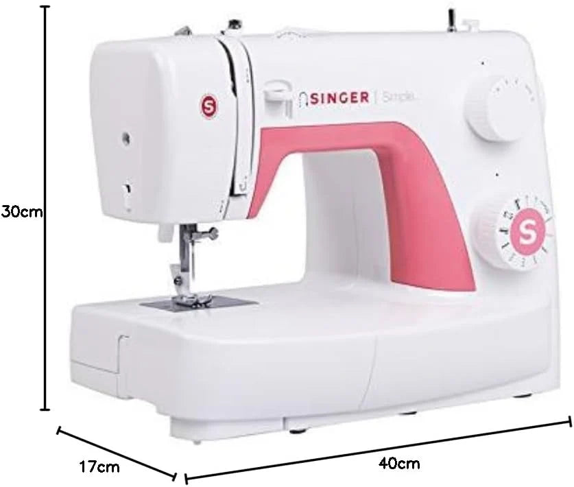 Singer Simple 3210 maszyna do szycia z wolnym ramieniem, biało-różowa