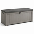 Caja de jardín de polipropileno gris 120 cm x 45 cm x 60 cm
