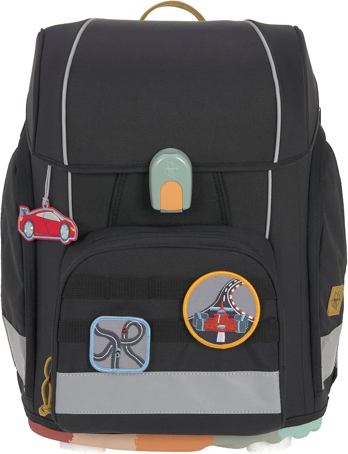 LÄSSIG Set de mochila escolar de 7 piezas para niños/School Set Boxy Unique Negro