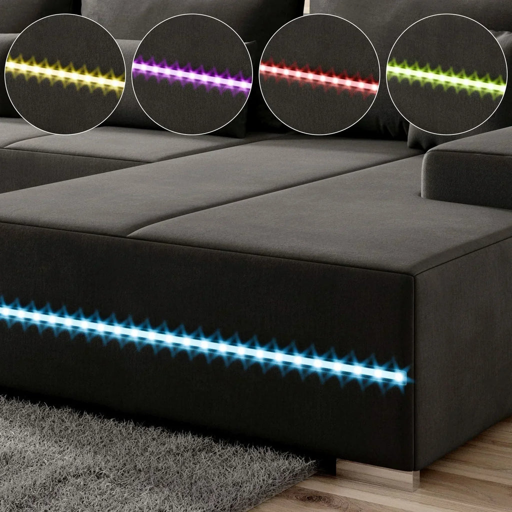 Sofá rinconero Malbun 2025 con iluminación LED