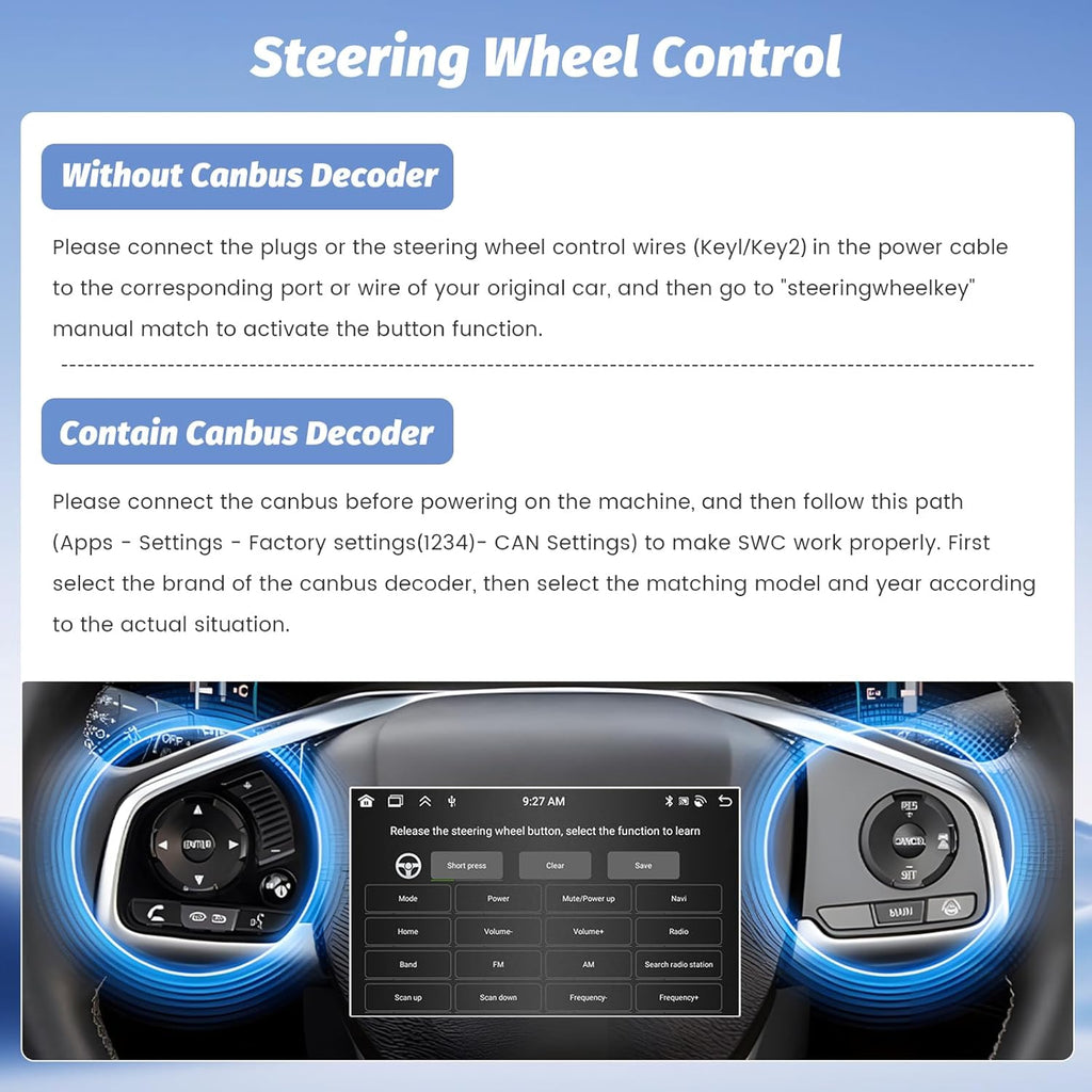 Autorradio Hikity Android 15 de 4G + 64G y 8 núcleos para Peugeot 308, 308SW, 408 (2007-2015), con Carplay inalámbrico, Android Auto, pantalla de 9'', GPS, Bluetooth, WiFi, RDS, DSP, 3 pantallas divididas, SWC y cámara de visión trasera.