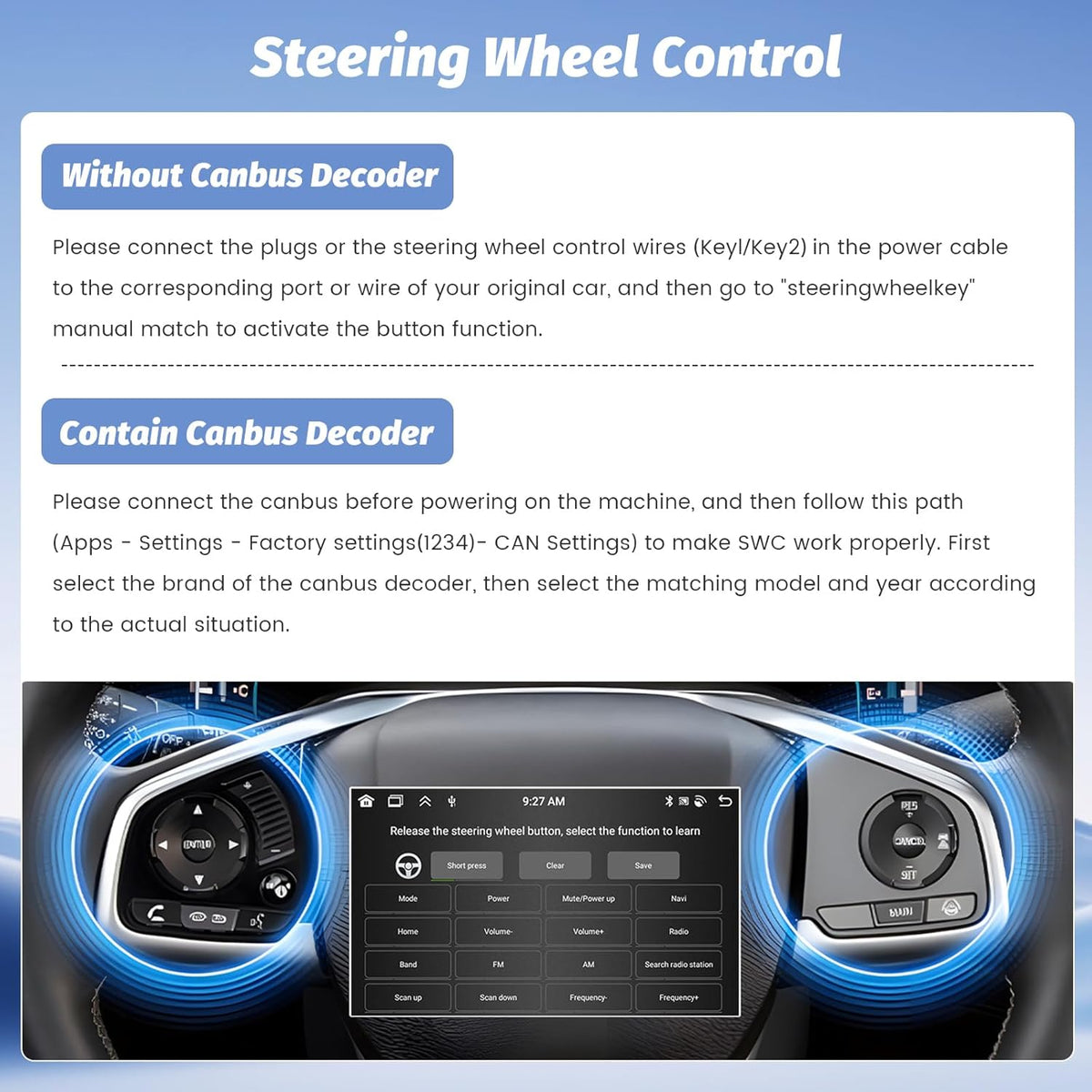 Autorradio Hikity Android 15 de 4G + 64G y 8 núcleos para Peugeot 308, 308SW, 408 (2007-2015), con Carplay inalámbrico, Android Auto, pantalla de 9'', GPS, Bluetooth, WiFi, RDS, DSP, 3 pantallas divididas, SWC y cámara de visión trasera.