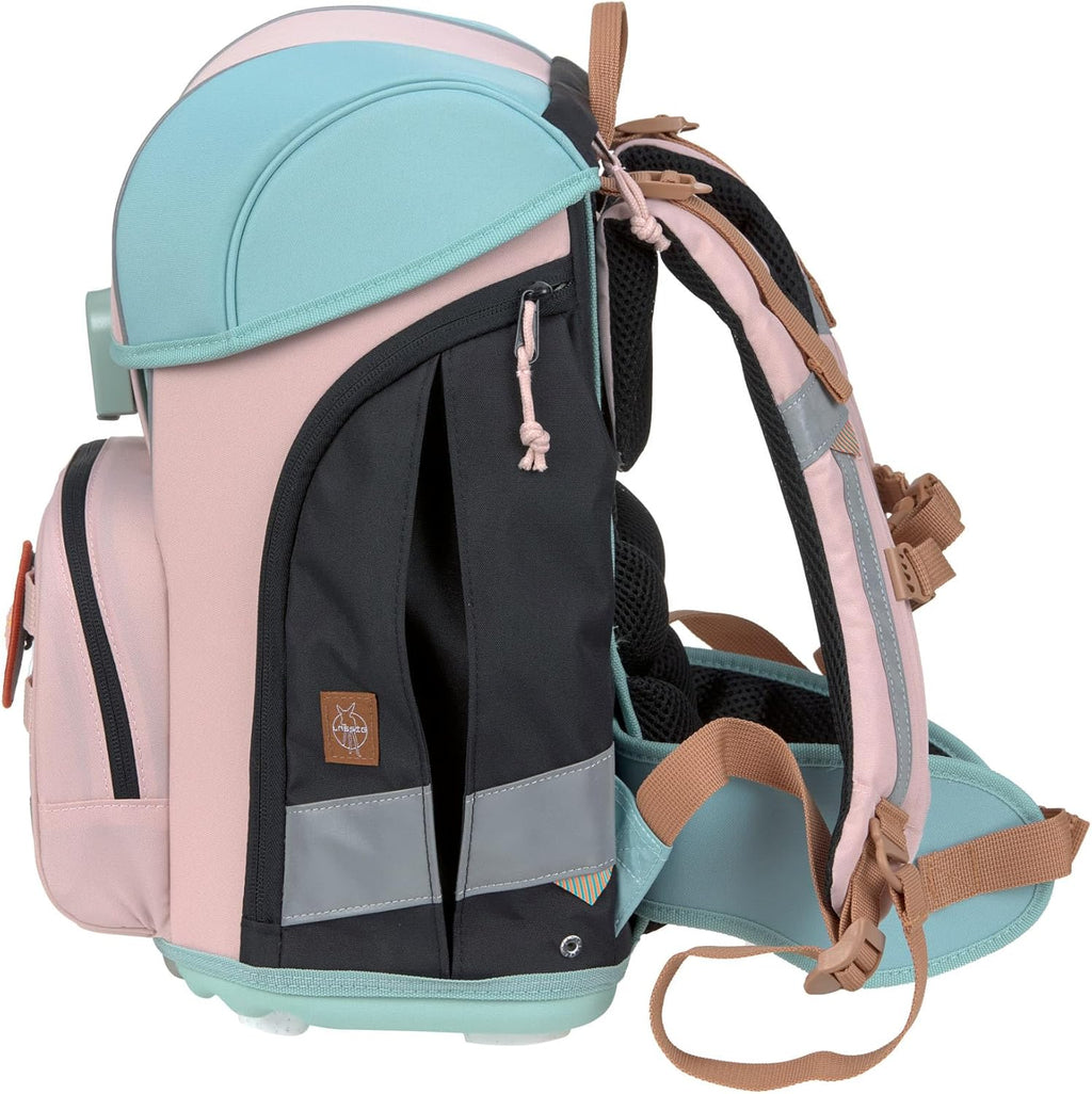 LÄSSIG Set de mochila escolar de 7 piezas para niños/School Set Boxy Unique Negro