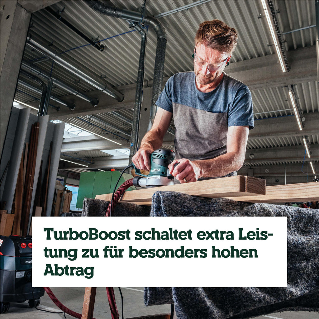 Lijadora excéntrica SXE 450 TurboTec 350 W 14000 rpm 150 mm ajuste de amplitud oscilatoria doble Vario-Elektronik TurboBoost con bolsa para polvo