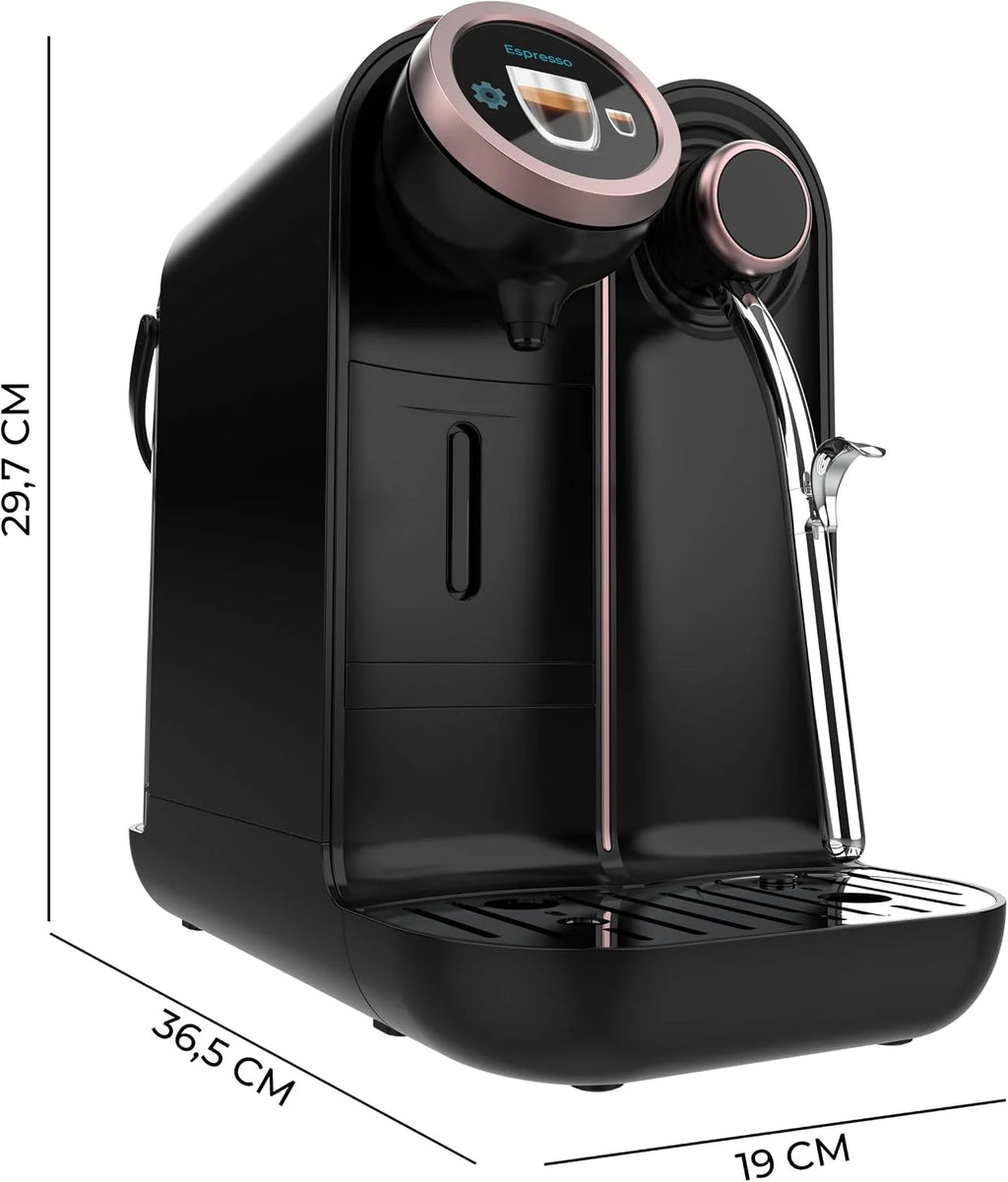 Cecotec Ekspres do kawy na kapsułki Power Caps Spin. 1400 W, 20 bar, kompatybilny z Nespresso, zbiornik na wodę 1,5 l, intuicyjny wyświetlacz, 7 napojów, automatyczne wyłączanie, czujnik temperatury
