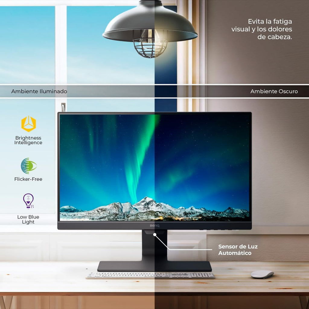 Monitor BenQ GW3290QT (32 pulgadas, QHD, IPS, cargador USB-C, DP/HDMI, diseño ergonómico, micrófono con reducción de ruido) compatible con MacBook