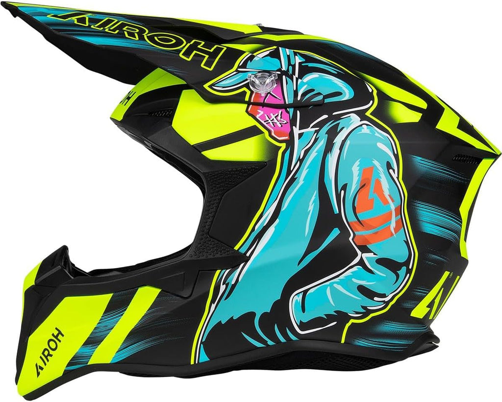 Casco de motocross AIROH Wraaap multicolor WRC31